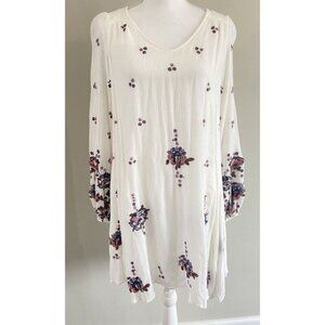 Free People Cream Floral Mini Dress